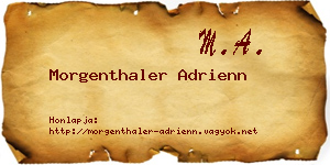 Morgenthaler Adrienn névjegykártya